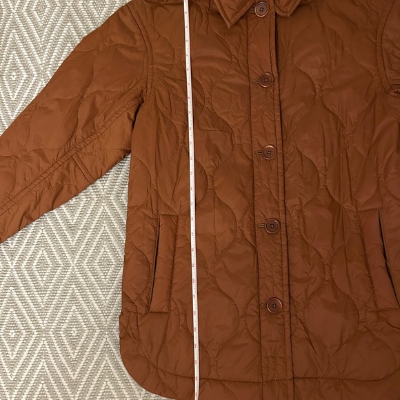 Madewell Women’s Air Puff Quilted Shacket Warm Coffee Rust Orange XS - Picture 6 of 7